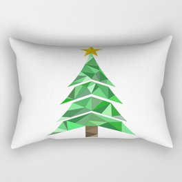 Christmas Tree with Star Topper Rectangular Pillow
