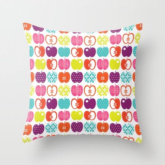 Textured Apples Throw Pillow