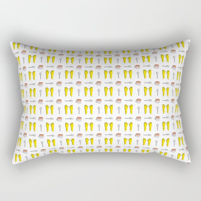Tea Cups and Marigolds Rectangular Pillow
