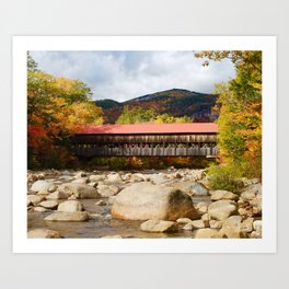 New England Covered Bridge Art Print