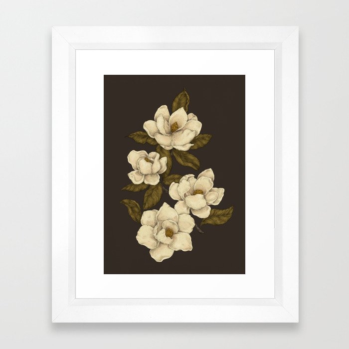 Magnolias Framed Art Print By Jessicaroux Society6 Magnolias Framed Art Print