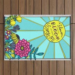 A Flower Cannot Bloom Without Sunshine Outdoor Rug