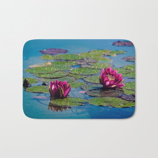 Two water lilies Bath Mat