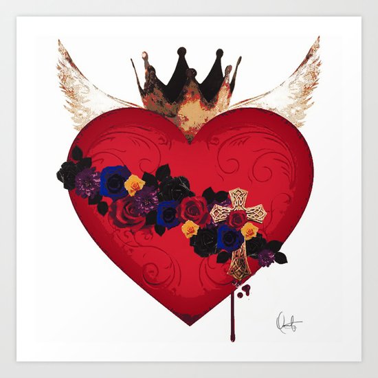 Sacred Heart for Frida Art Print