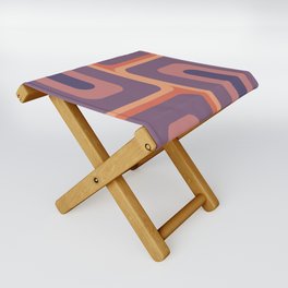 Mid Century Modern Long Rectangles Colorful 2 Folding Stool