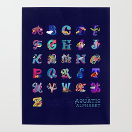 The Aquatic Alphabet Poster