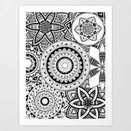 Mandalas in a lace Art Print