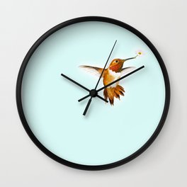 Humming Flower Wall Clock