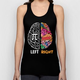 Left Brain Right Brain Pi Unisex Tank Top