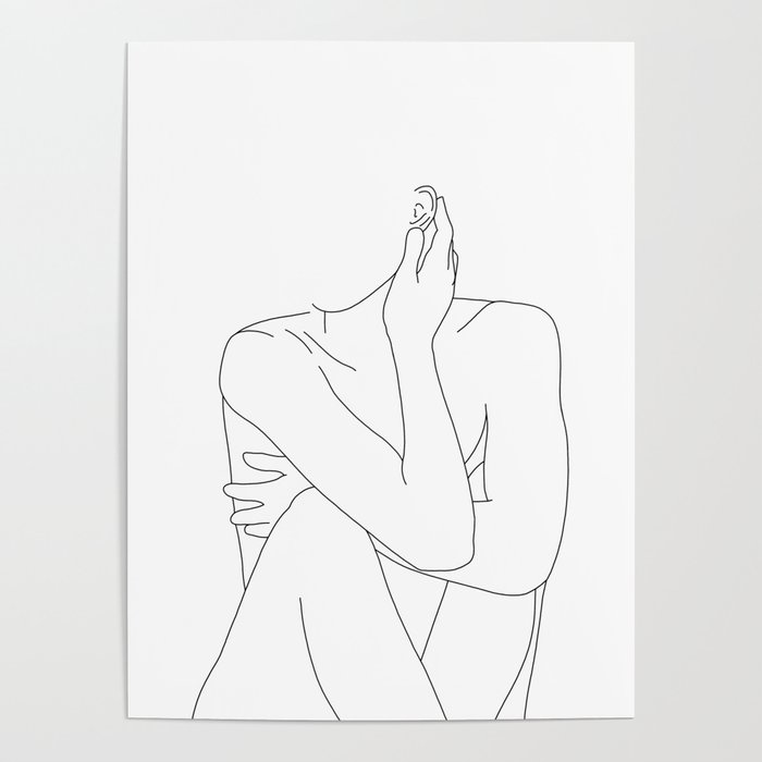 Nude life drawing figure - Celina Poster
