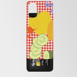 Retro Modern Fruits And Vegetables Red Dots Android Card Case