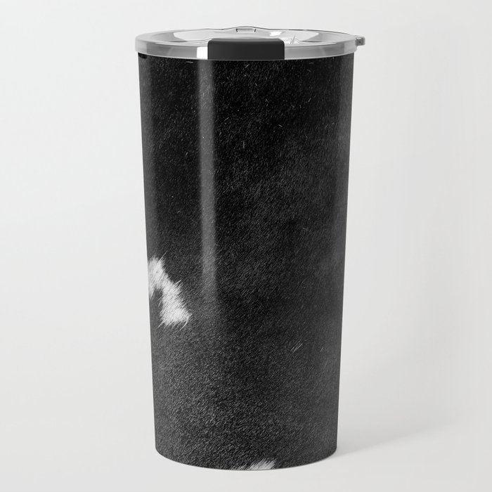 Black and White Cow Skin Print Travel Mug