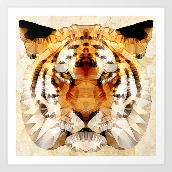 abstract tiger Art Print