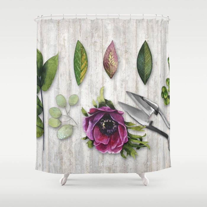 Botanica I Plants and Flowers Shower Curtain