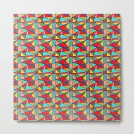 Colorful Geometric Abstract Pattern Metal Print | Joyful, Surfacepattern, Celebratory, Geometric, Painting, Bold, Interiordesign, Fun, Pattern, Vibrant 