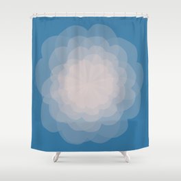 Camellia love - a blousy, maximalist flower print in pink Shower Curtain