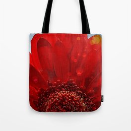 Red Gerber Daisy Tote Bag