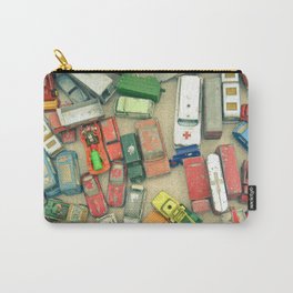 Traffic Jam Carry-All Pouch | Rainbow, Photo, Green, Toys, Vehicles, Red, Retro, Cassia Beck, Vintage, Yellow 
