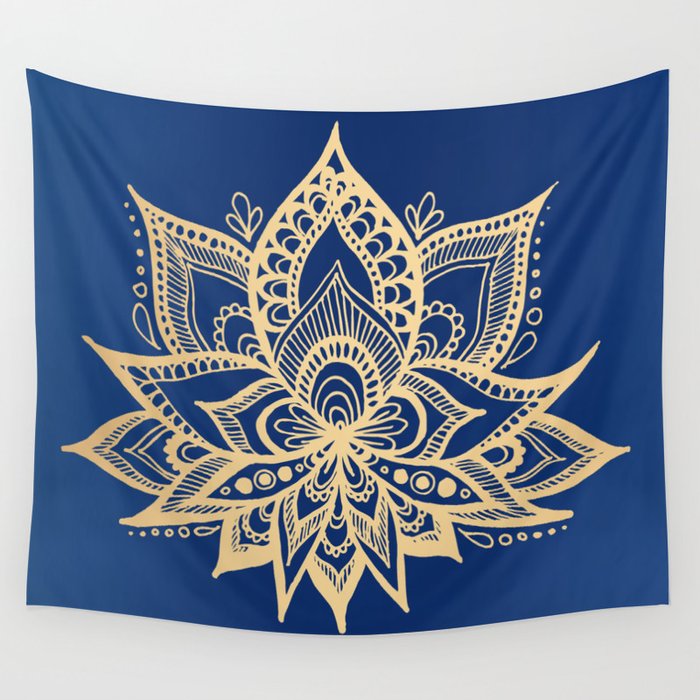 Navy and gold discount tapestry