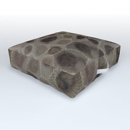 Petoskey Stone Outdoor Floor Cushion | Petoskeystone, Digital, Stone, Photo, Fossil, Empiremichigan, Petoskey, Beachrock, Beachstone, Rockhunting 