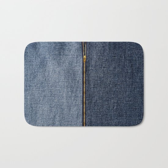 Denim Zip Bath Mat