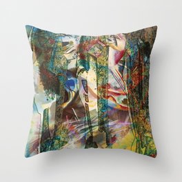 Man with Pipe, Three Views Throw Pillow