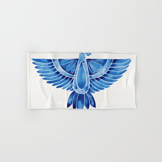 Navy Parrot Hand & Bath Towel
