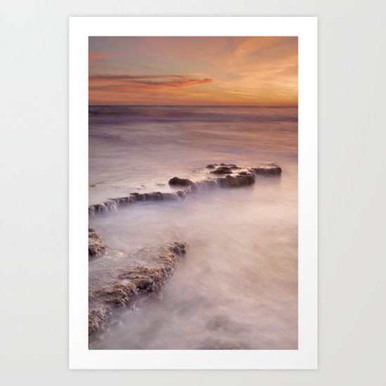 Waterfalls on the rocks Art Print