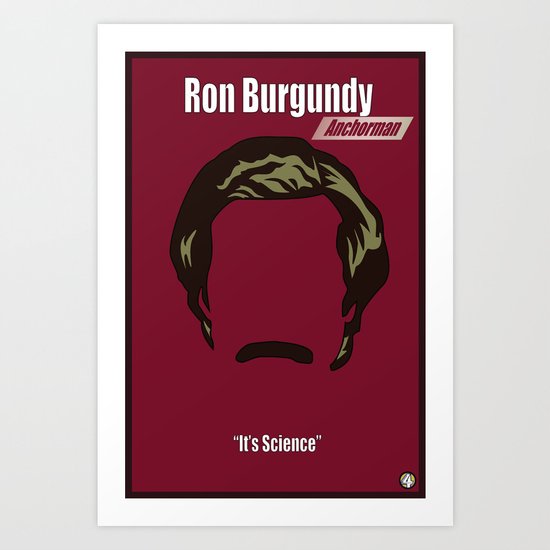 Ron Burgundy: Anchorman Art Print