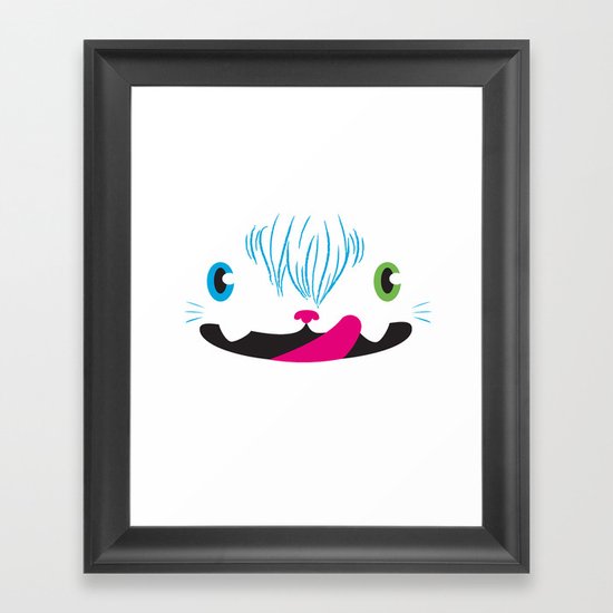 Odd-eyed Kitty Framed Art Print