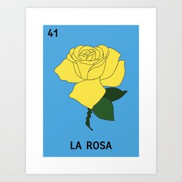 Texan Loteria - La Rosa Art Print