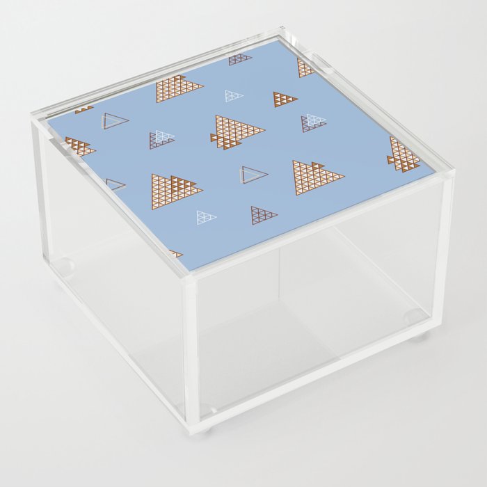 Abstract pattern of triangles Acrylic Box