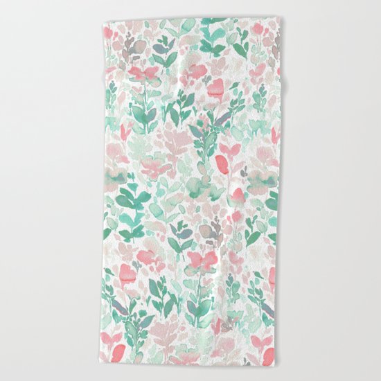 Flirt Mint Blush Beach Towel