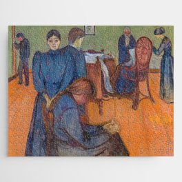 Edvard Munch - Death in the Sickroom v2 Jigsaw Puzzle