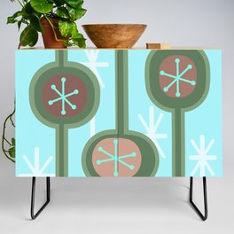 Mid Century Modern Abstract Flowers (Spring) Credenza