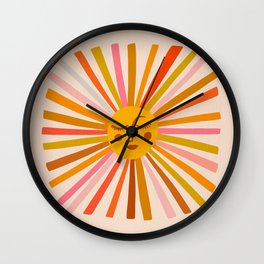 Sunshine – Retro Ochre Palette Wall Clock