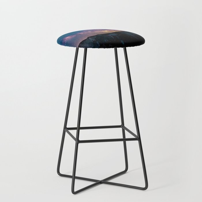 Purple Star Galaxy Bar Stool By Newburydesigns Society6 Purple Star Galaxy Bar Stool