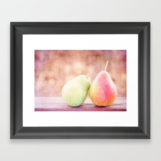 LOVING PEARS Framed Art Print
