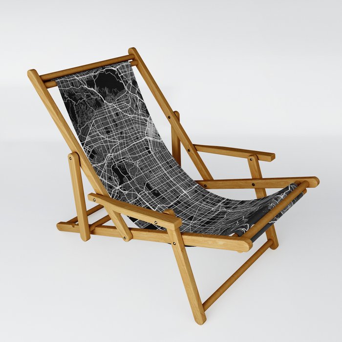 Los Angeles City Map of California, USA - Full Moon Sling Chair
