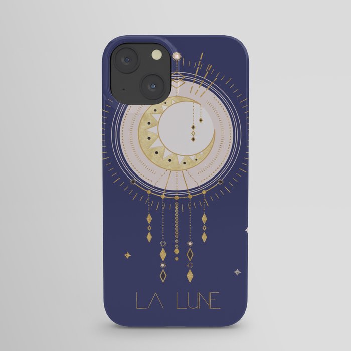 The Moon and stars - magical tarot illustration no6 iPhone Case