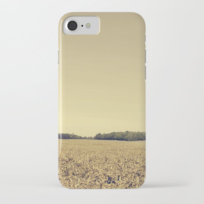 Lonely Field in Brown iPhone Case