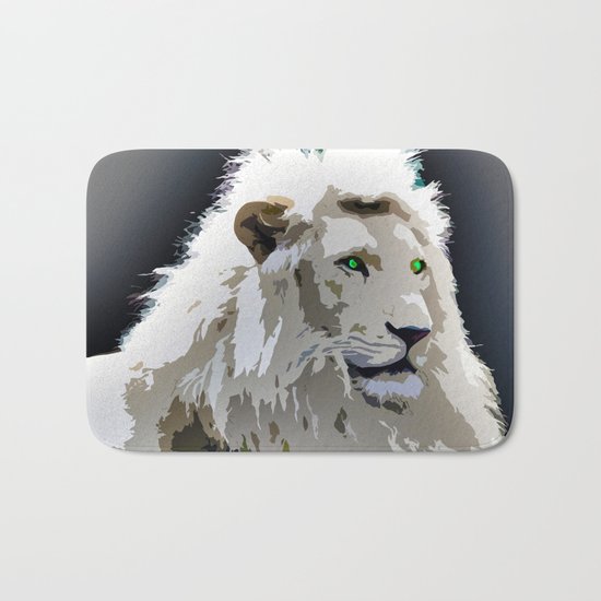 White Lion Bath Mat