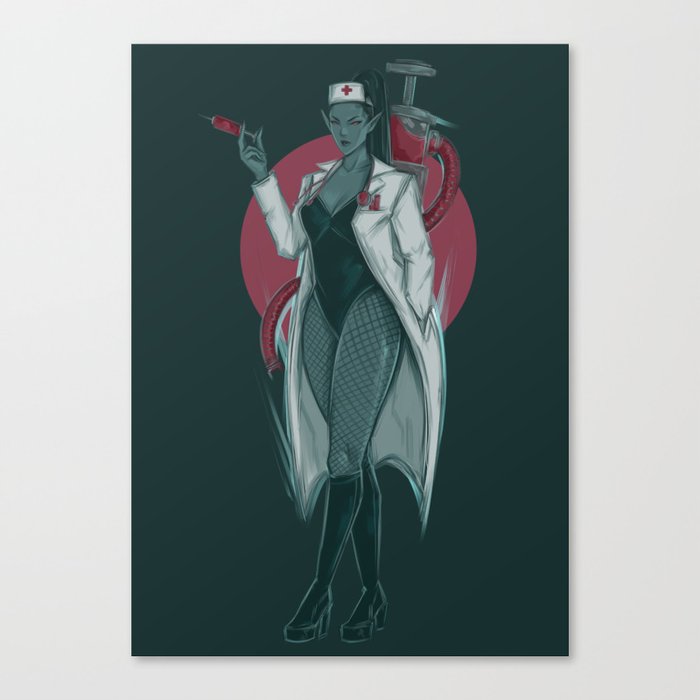 Evil nurse Canvas Print