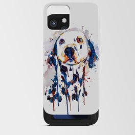 Dalmatian Head Watercolor Portrait iPhone Card Case