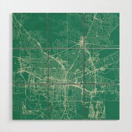 Tallahassee USA - Minimalist City Map Wood Wall Art