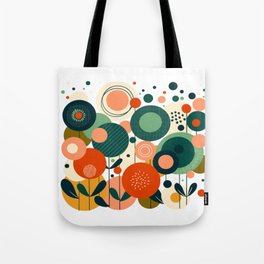 Hand drawing abstract flowers Tote Bag