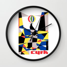 1960 POLAND Cyrk Seal Circus Poster Wall Clock