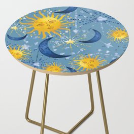 Sun Moon and Stars pattern Side Table