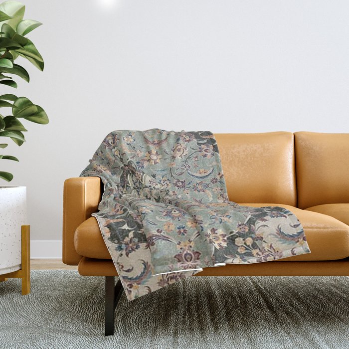 Persian Traditional Sima Sage Throw Blanket