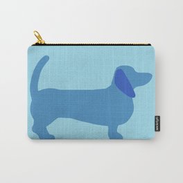 Dachsund K.1 Carry-All Pouch | Dog, Digital, Peacockblue, Blue, Teal, Animal, Cute, Graphicdesign, Dachsund, Pet 